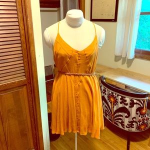 Short light boho orange dress